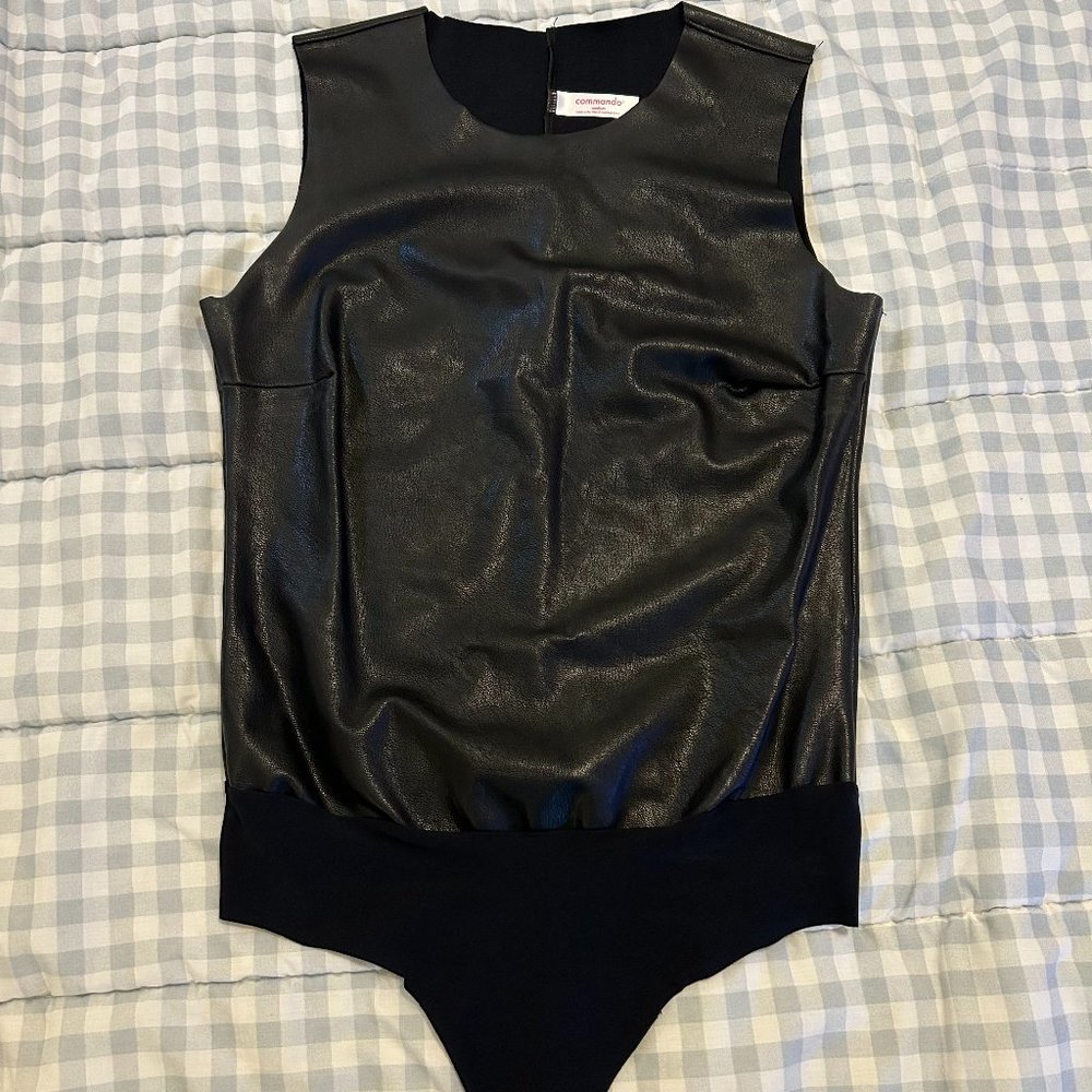 Commando Faux Leather Tank Bodysuit